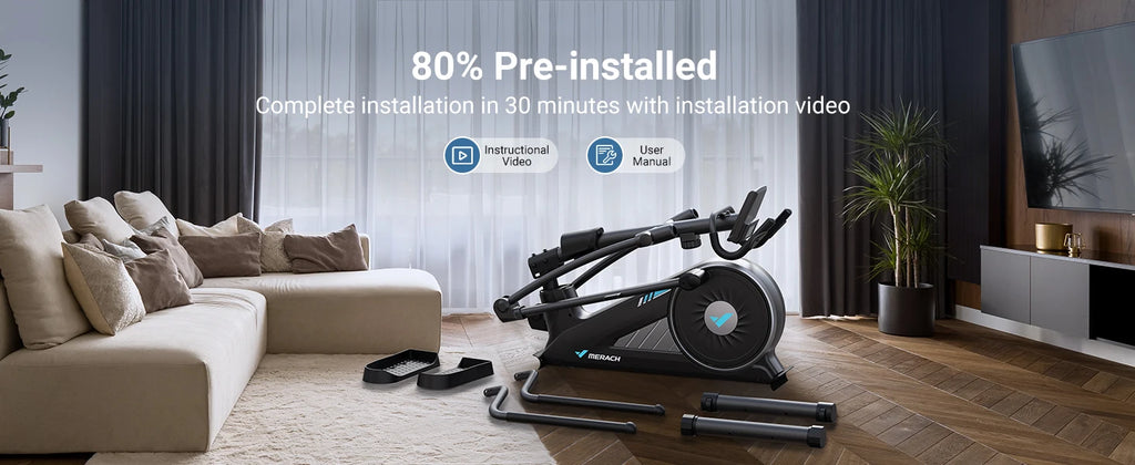 MERACH Elliptical Machine Elliptical Machine Home Hyper-Quiet Magnetic Drive System 16Levels Adjustable Resistance MERACH App