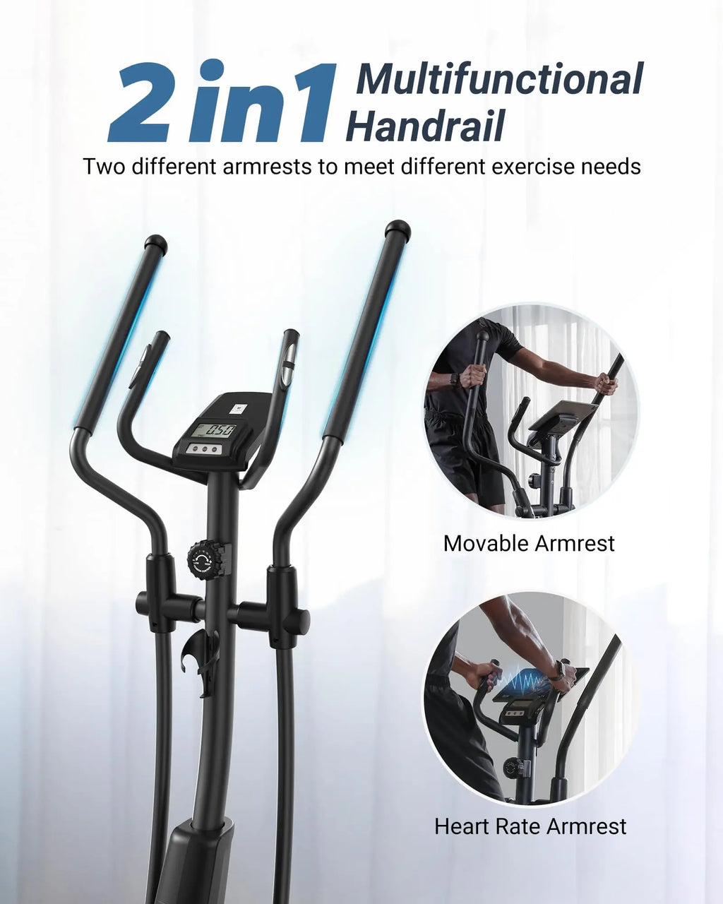 MERACH Elliptical Machine Elliptical Machine Home Hyper-Quiet Magnetic Drive System 16Levels Adjustable Resistance MERACH App