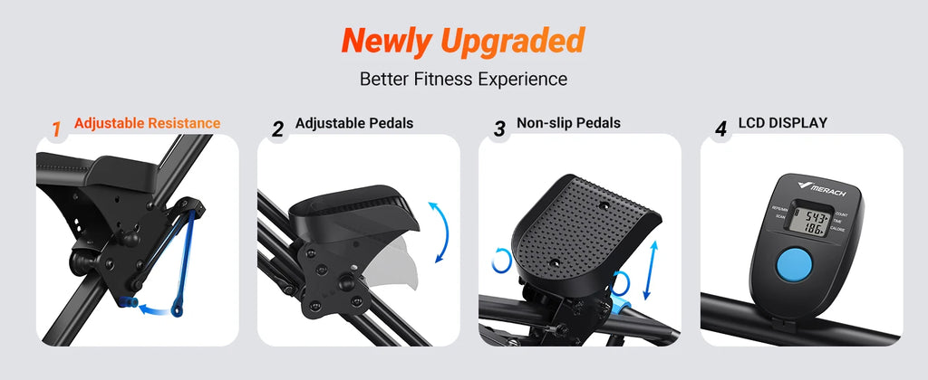 MERACH Stair Stepper for Home Gym Exercise New Version Vertical Climber Machine Full-Body Workout Compact Folding Cardio Stepper