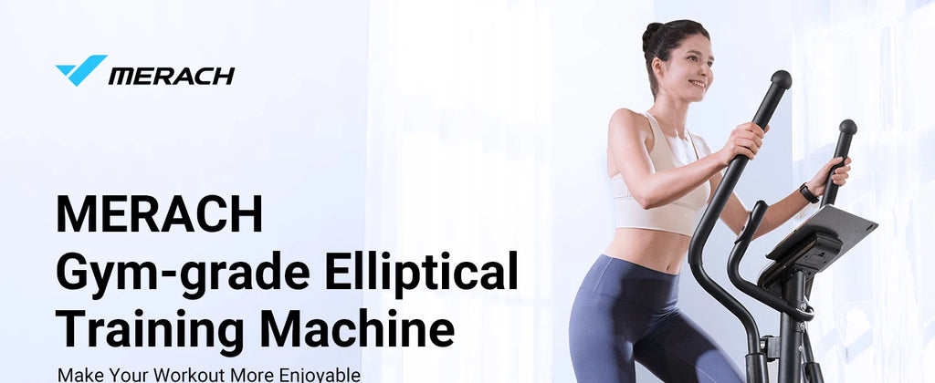 MERACH Elliptical Machine Elliptical Machine Home Hyper-Quiet Magnetic Drive System 16Levels Adjustable Resistance MERACH App