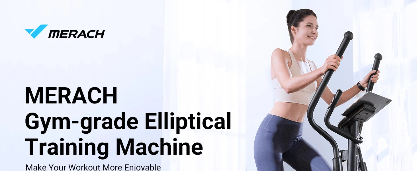 MERACH Elliptical Machine Elliptical Machine Home Hyper-Quiet Magnetic Drive System 16Levels Adjustable Resistance MERACH App