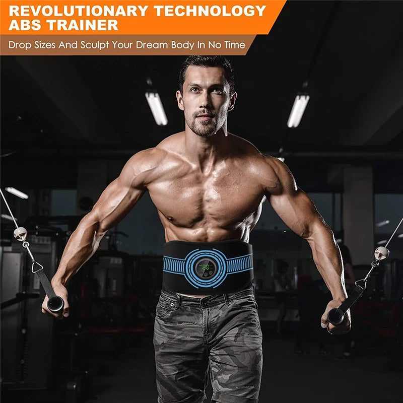 New smart EMS sports waist belt, abdominal muscle patch, home gym fitness equipment, body shaping weight loss belt
