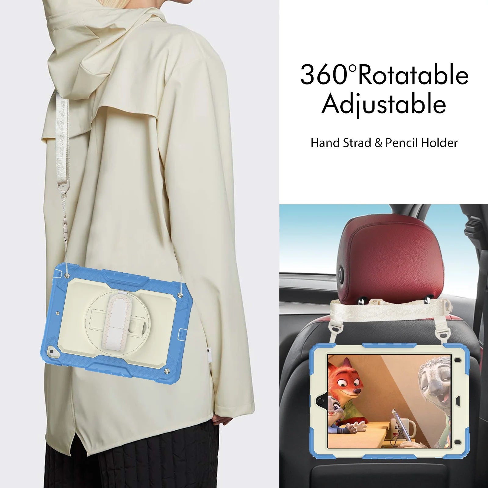 360 Rotating Tablet Case for IPad Air 4 5 10th 10.9 2022 Mini 6 Pro 9.7 9th 8th 7th 10.2 11 2020 2021 2018 Protective Cover