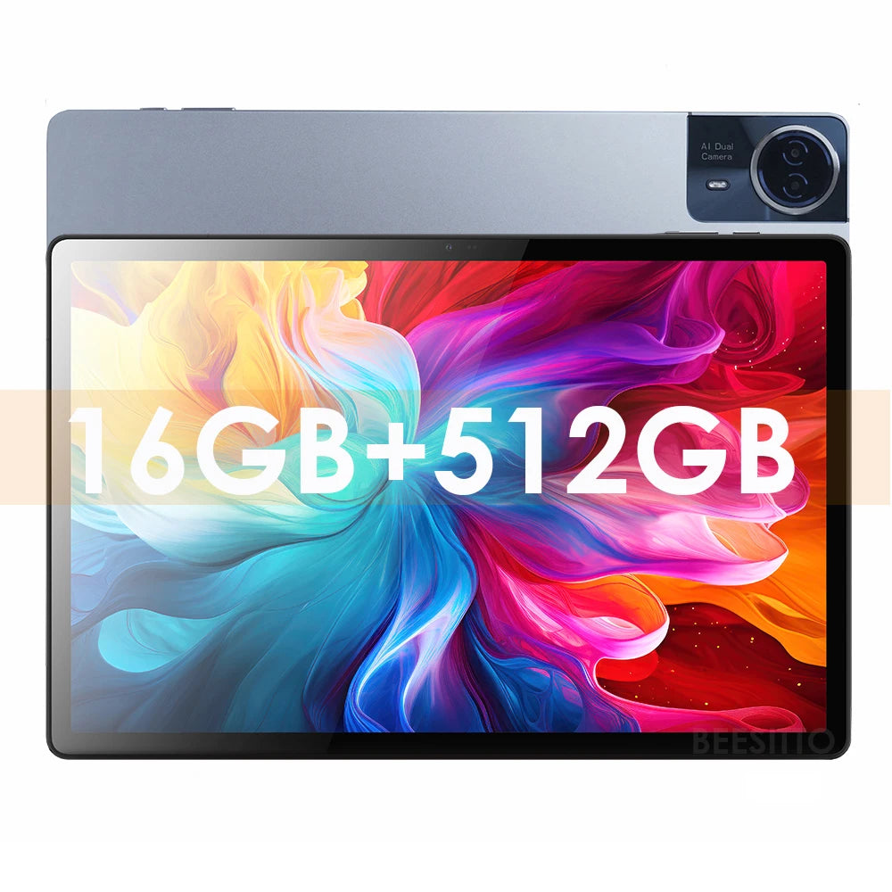 2025 Original New 14.1 Inch Big Screen 1920x1200 16GB +512GB ROM Tablets Android 14 Octa Core 4G LTE  Type-C GPS 12000mAH