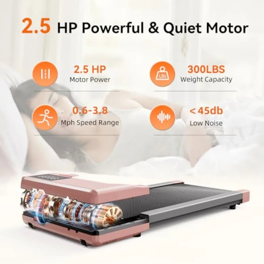 Walking Pad Under Desk Treadmill 3 in 1 Portable Treadmill with Remote Control LED Display 2.5 HP Quiet Walking Jogging Machine