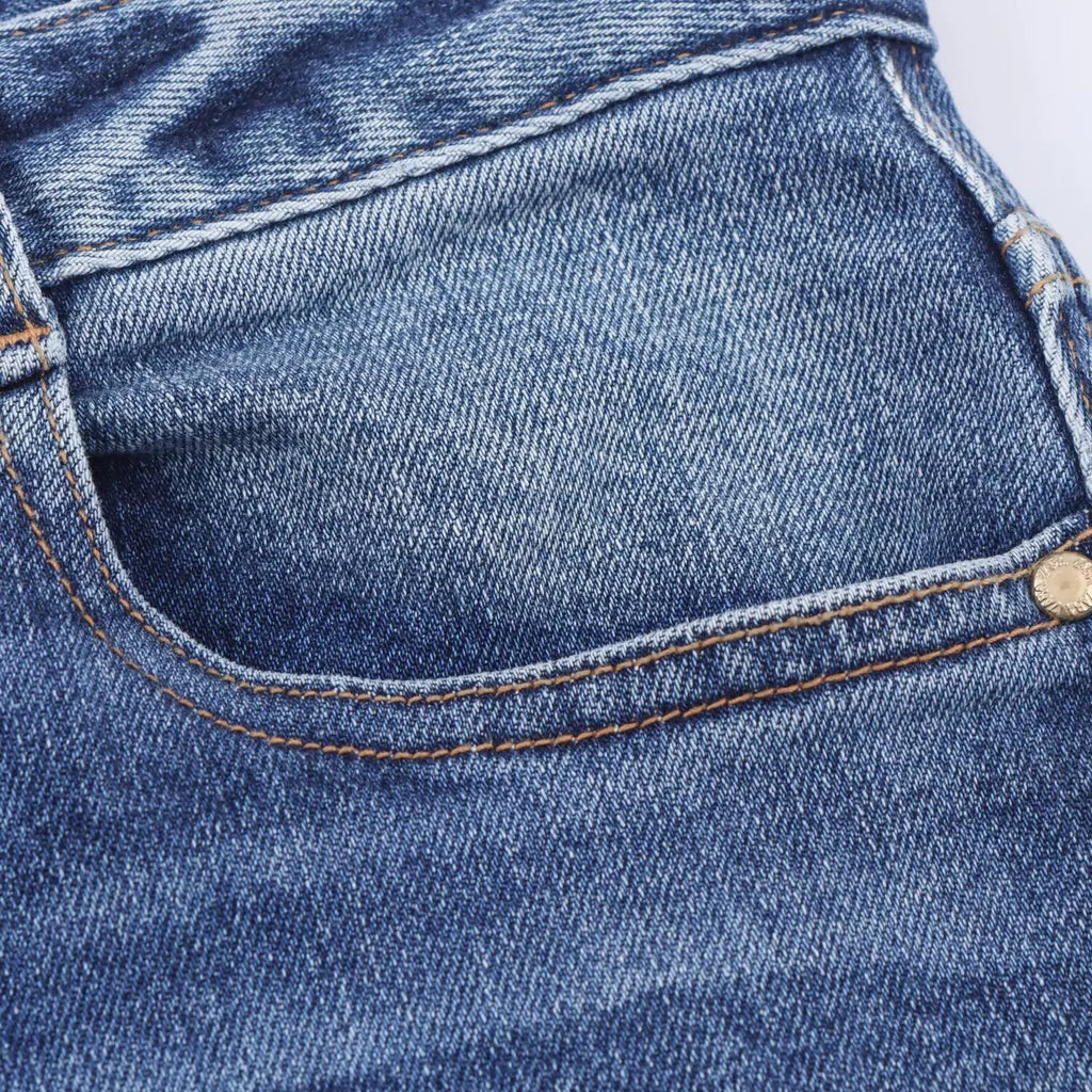 HH Women Denim Pant Sets Long Sleeves Belt Turn-Down Collar Coats+Loose Zipper Pockets High Waist Hemming Autumn Trousers