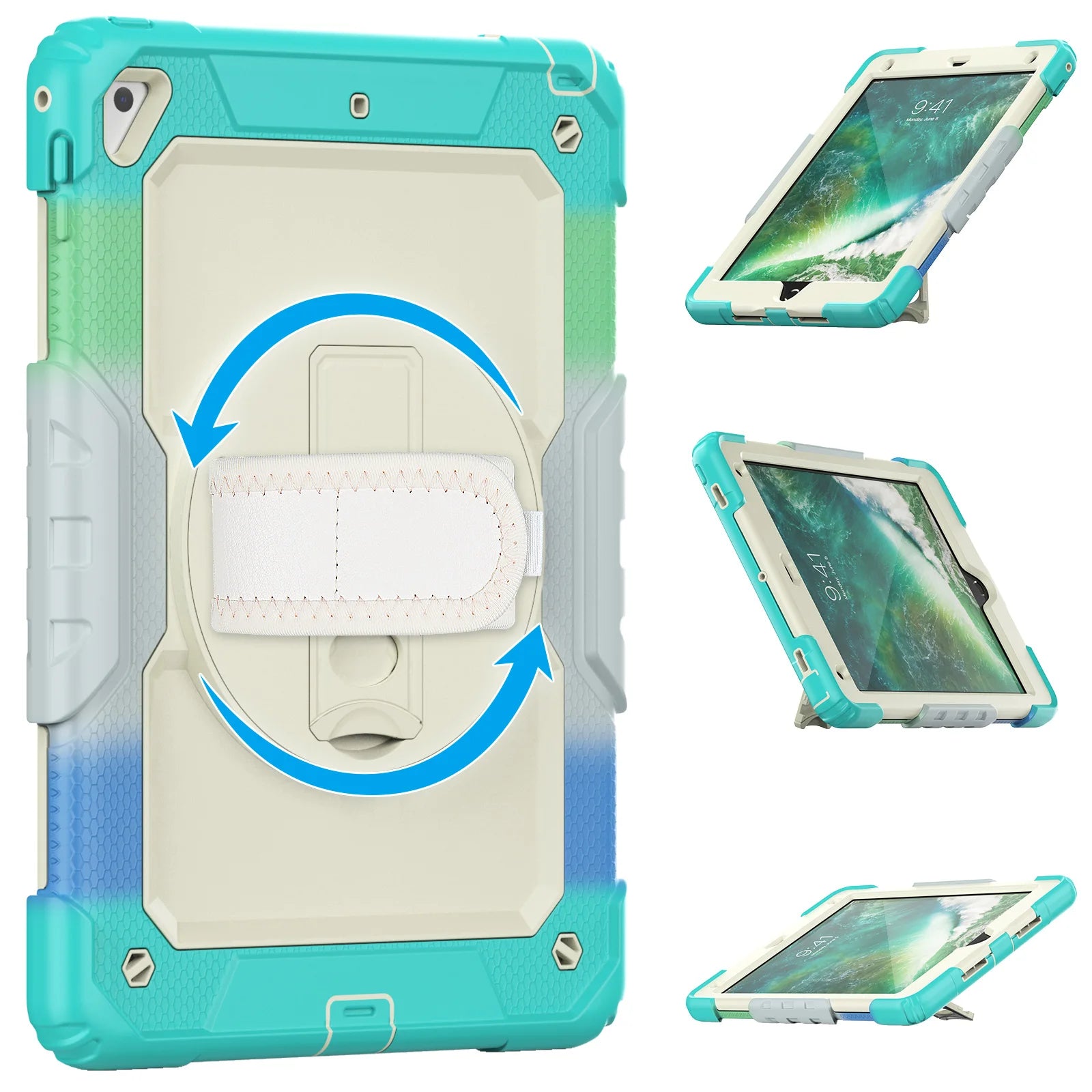360 Rotating Tablet Case for IPad Air 4 5 10th 10.9 2022 Mini 6 Pro 9.7 9th 8th 7th 10.2 11 2020 2021 2018 Protective Cover