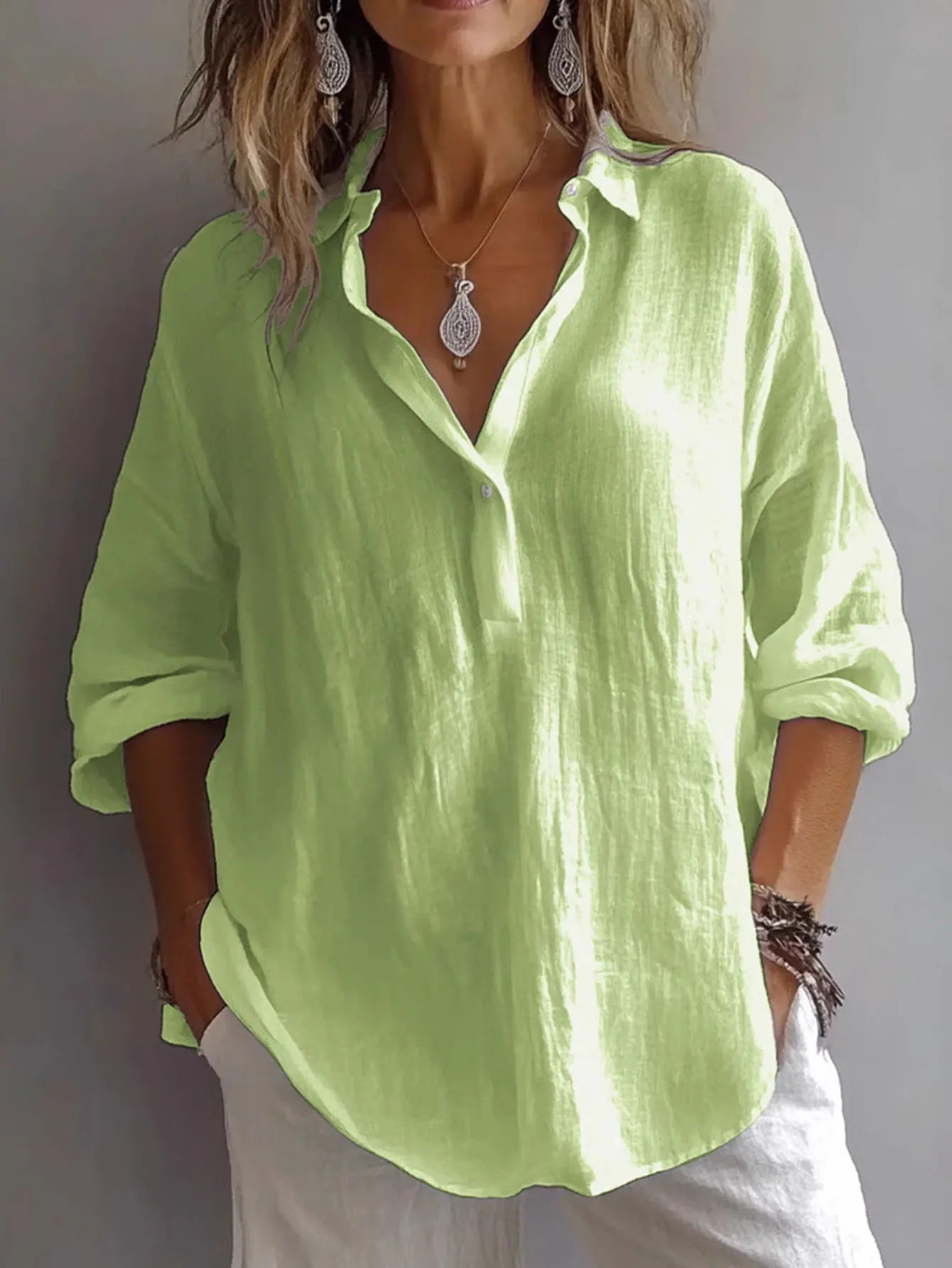 Women's Lightweight Button Shirts Fashion Casual Short Sleeve Tops Shirts Made of Lightweight, Breathable Fabric