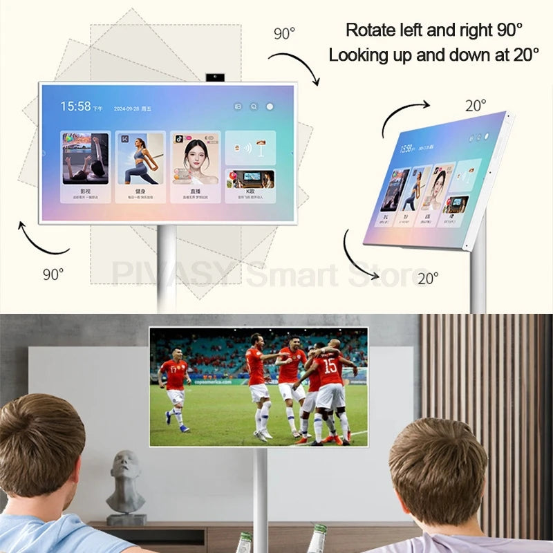 Popular 21.5 Inch Portable Smart Tv Smart Display Touch Screen Android 12 Indoor Conference Mobile Monitor for Gym Gaming Live