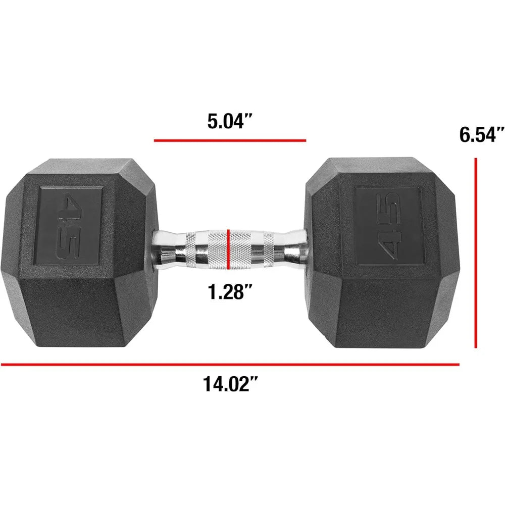 Hexagonal Coated CAP Dumbbell