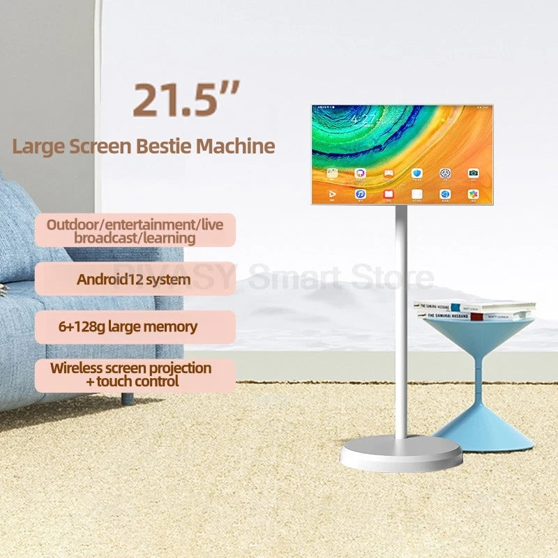 Popular 21.5 Inch Portable Smart Tv Smart Display Touch Screen Android 12 Indoor Conference Mobile Monitor for Gym Gaming Live