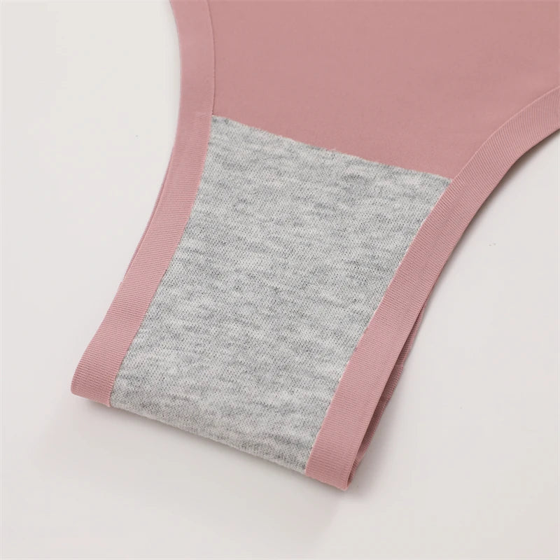 3PCS Seamless Maillard Panties Ultra-thin Brazilian panties Women Ice Silk Underwear Sexy Panty Low Waist G-string Female Solid