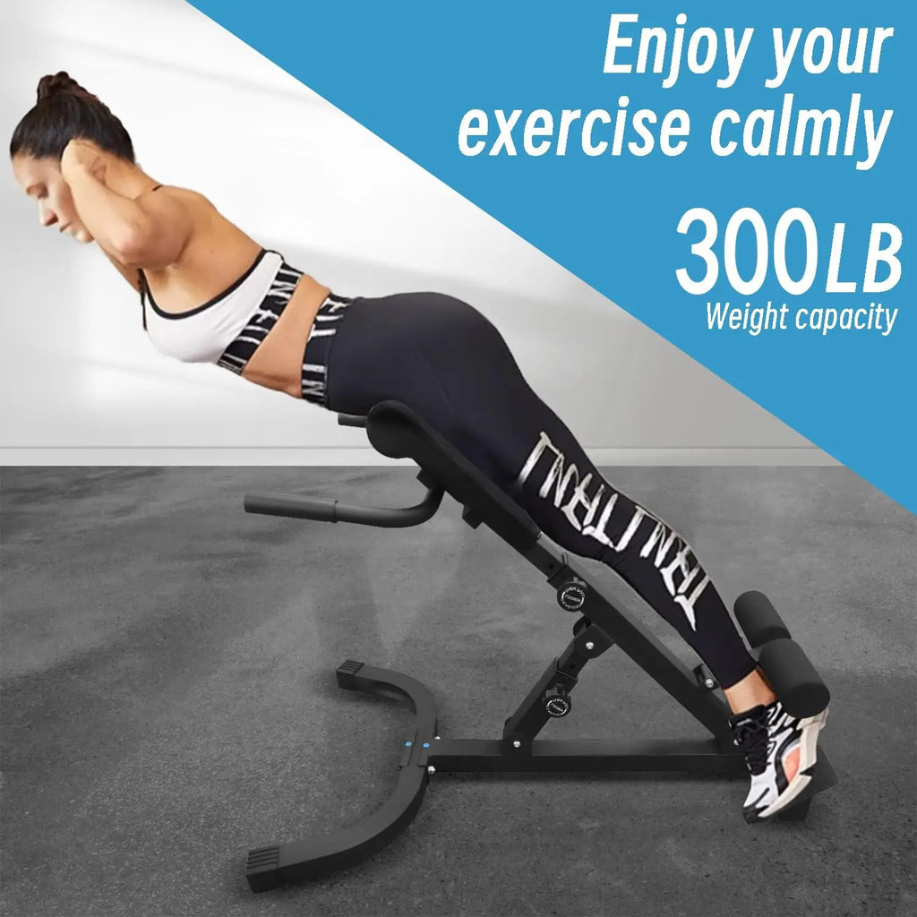 Hyper Back Extension Roman Chair Back Extension Bench Machine for Glute Hamstring and Lower Back Multi-Functional Bench for Full