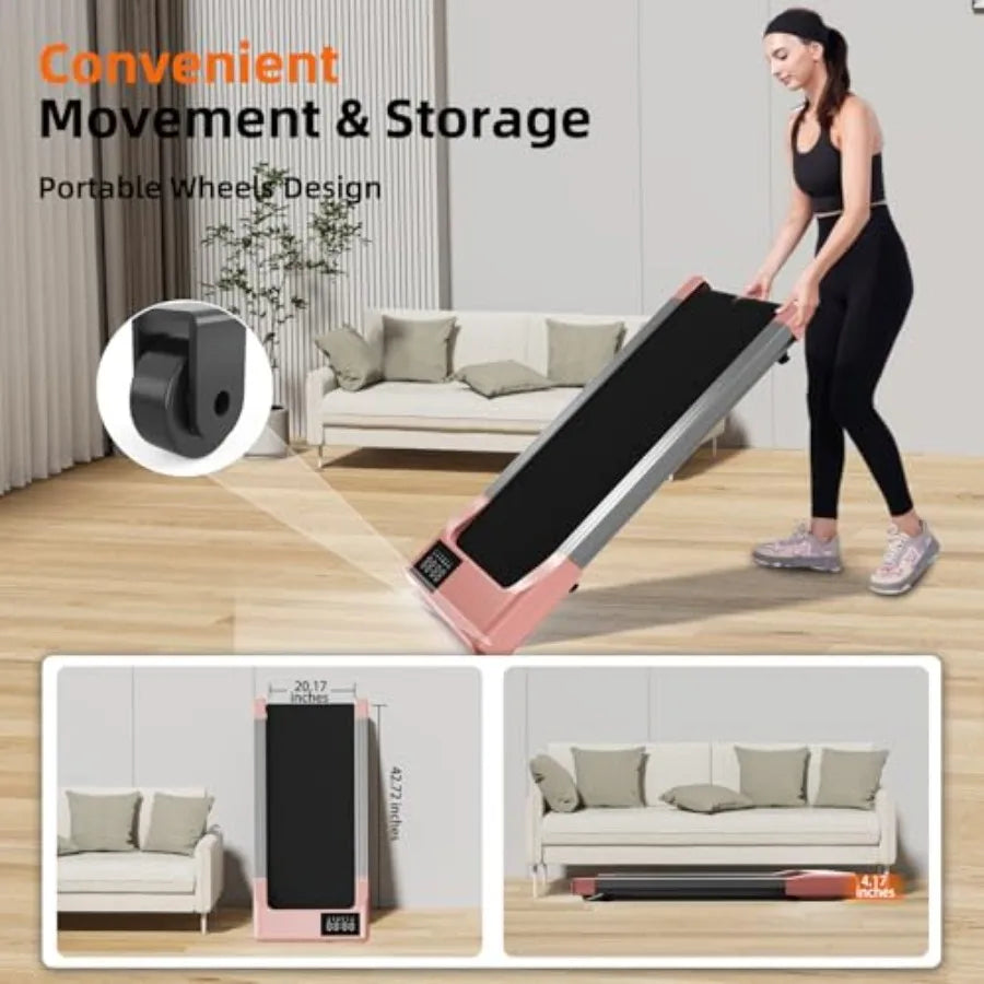 Walking Pad Under Desk Treadmill 3 in 1 Portable Treadmill with Remote Control LED Display 2.5 HP Quiet Walking Jogging Machine