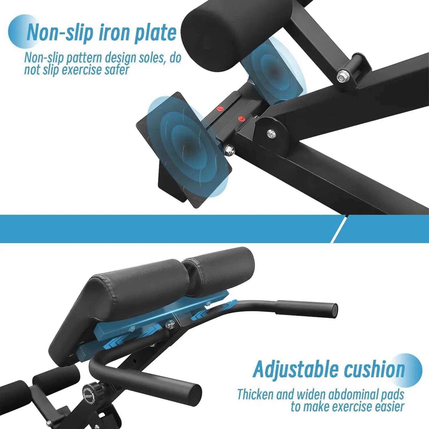 Hyper Back Extension Roman Chair Back Extension Bench Machine for Glute Hamstring and Lower Back Multi-Functional Bench for Full