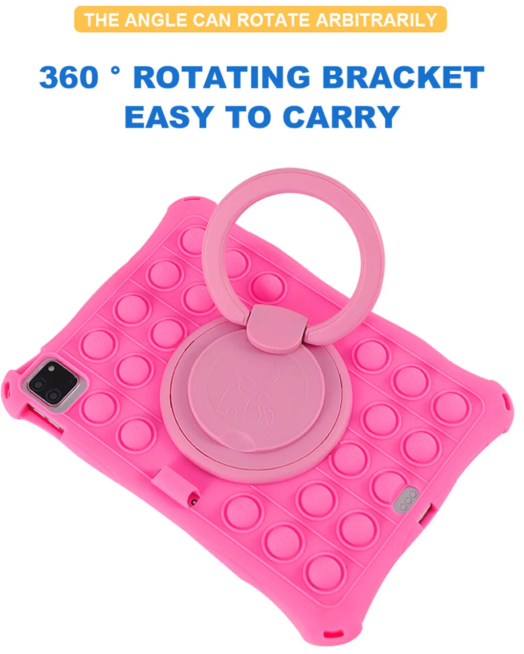 For iPad 10th Generation 2022 Case Soft Bubble Silicone Kids Cover For iPad 10 2022 Tablet 10.9 Inch Stand Case Shoulder Strap