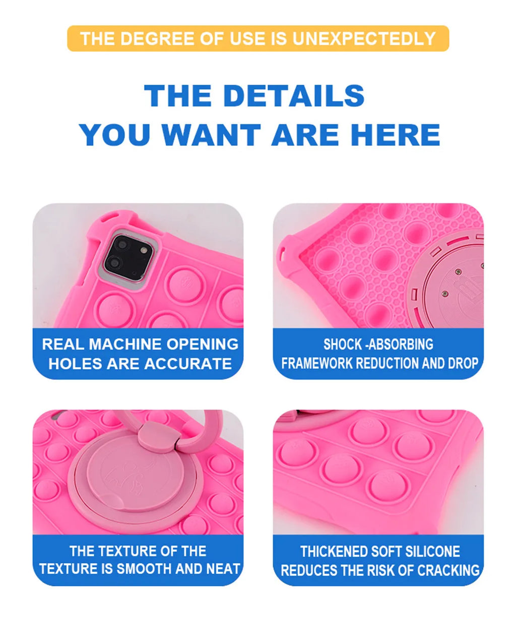For iPad 10th Generation 2022 Case Soft Bubble Silicone Kids Cover For iPad 10 2022 Tablet 10.9 Inch Stand Case Shoulder Strap