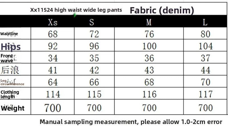 Fashion Casual Denim Shirt High Waist Wide Leg Pants Women's Independent Station Wind Clothing Satin Polyester Fiber AE Stock