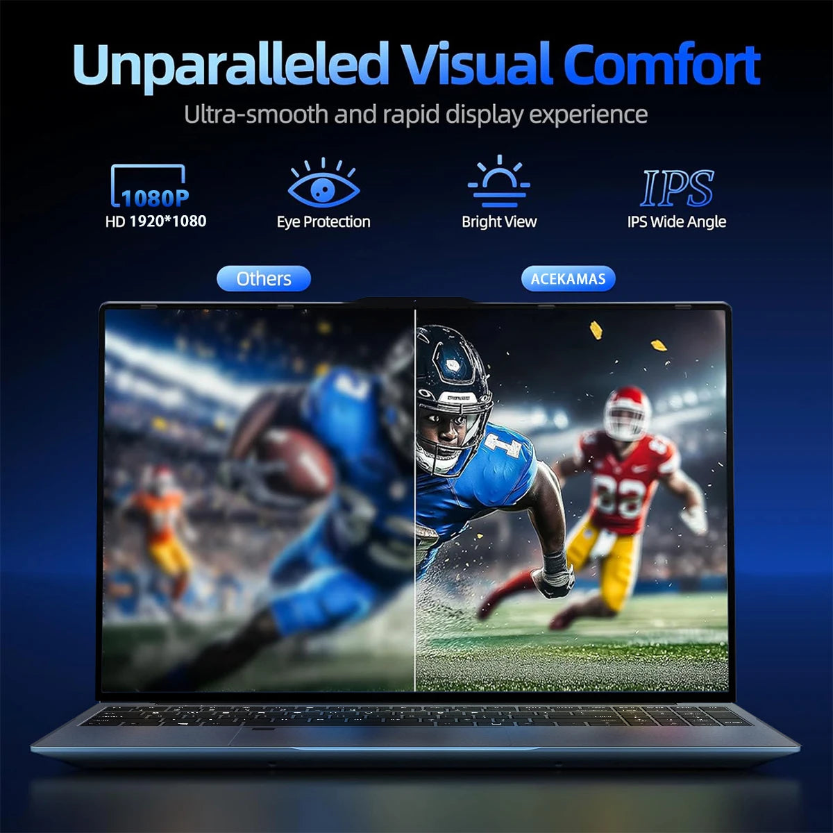 ACEKAMAS 15.6" Computer Laptop Intel Core i7 6500U Windows 11 Pro Gamer Laptops Office Study 16GB DDR4 1TB SSD 1080P Notebook PC