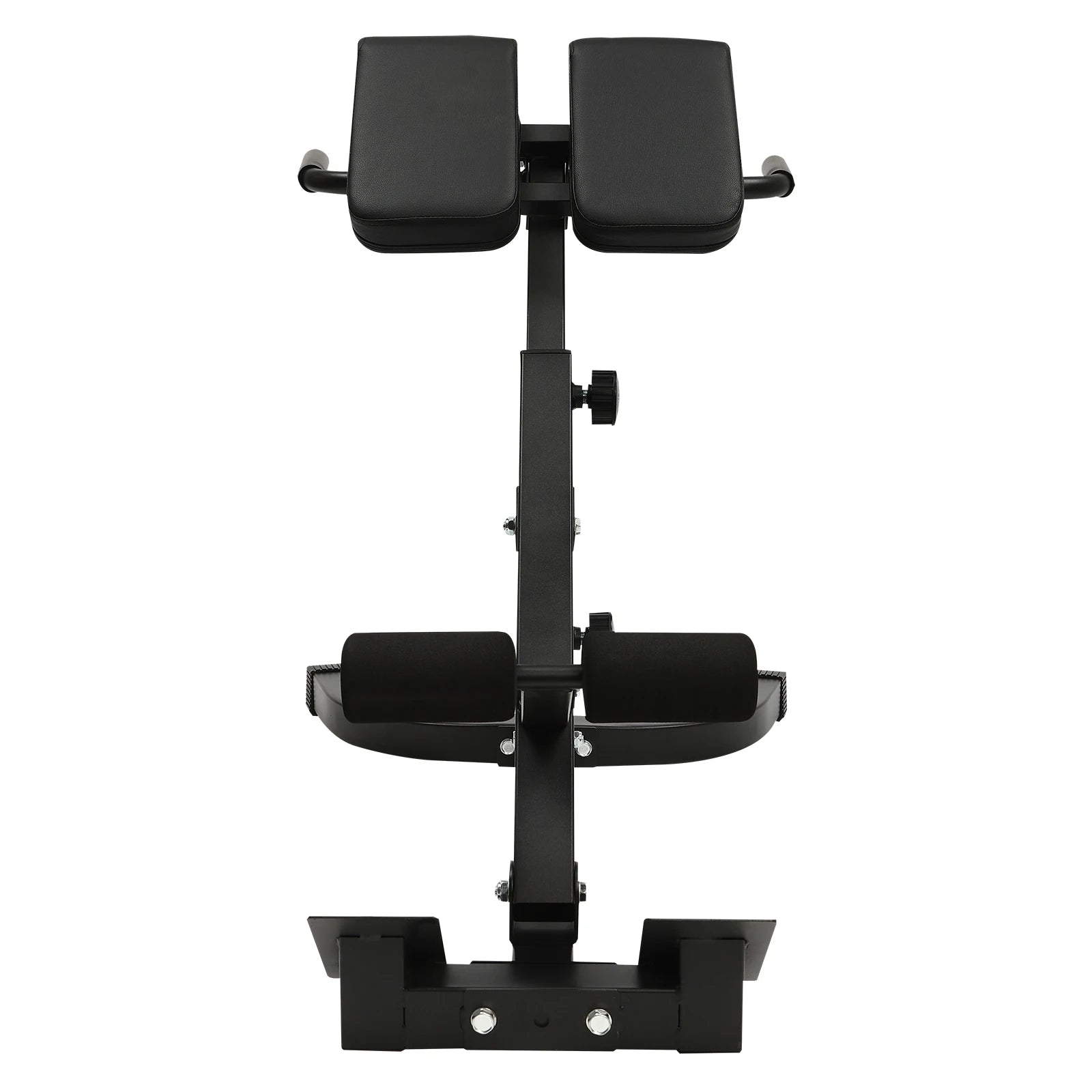 Multi-Functional Roman Chair Black Foam Rubber PU Sponge Steel for Full Body Workout
