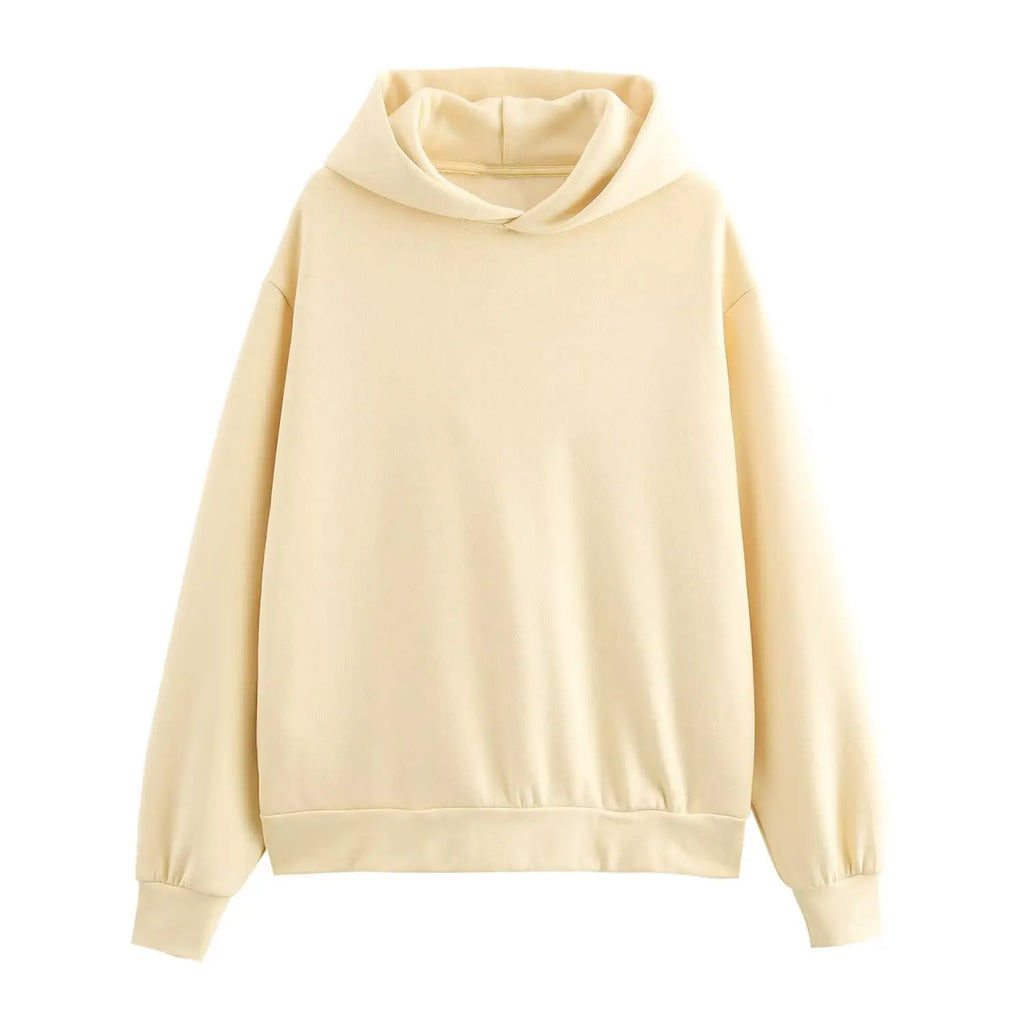 2025 Autumn/Winter new  women's multi-color selection classic simple all-in-one hooded loose long-sleeved hoodie sweatpants