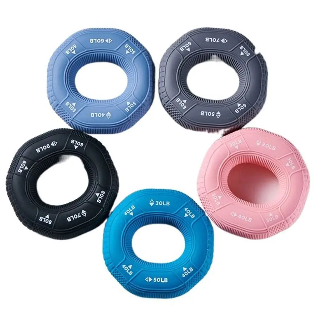 Carpal Expander 20-90LB Hand Grip Ring Portable Silicone Finger Trainer Grip Exerciser Muscle Finger Forearm Trainer Athlete