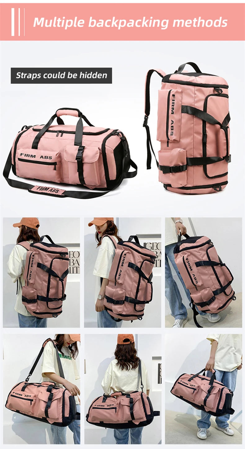 Gym Bags For Men Backpack Women Large Capacity Sports Duffle Traveling Bag with Shoes Compartment sac de sport XD121Y