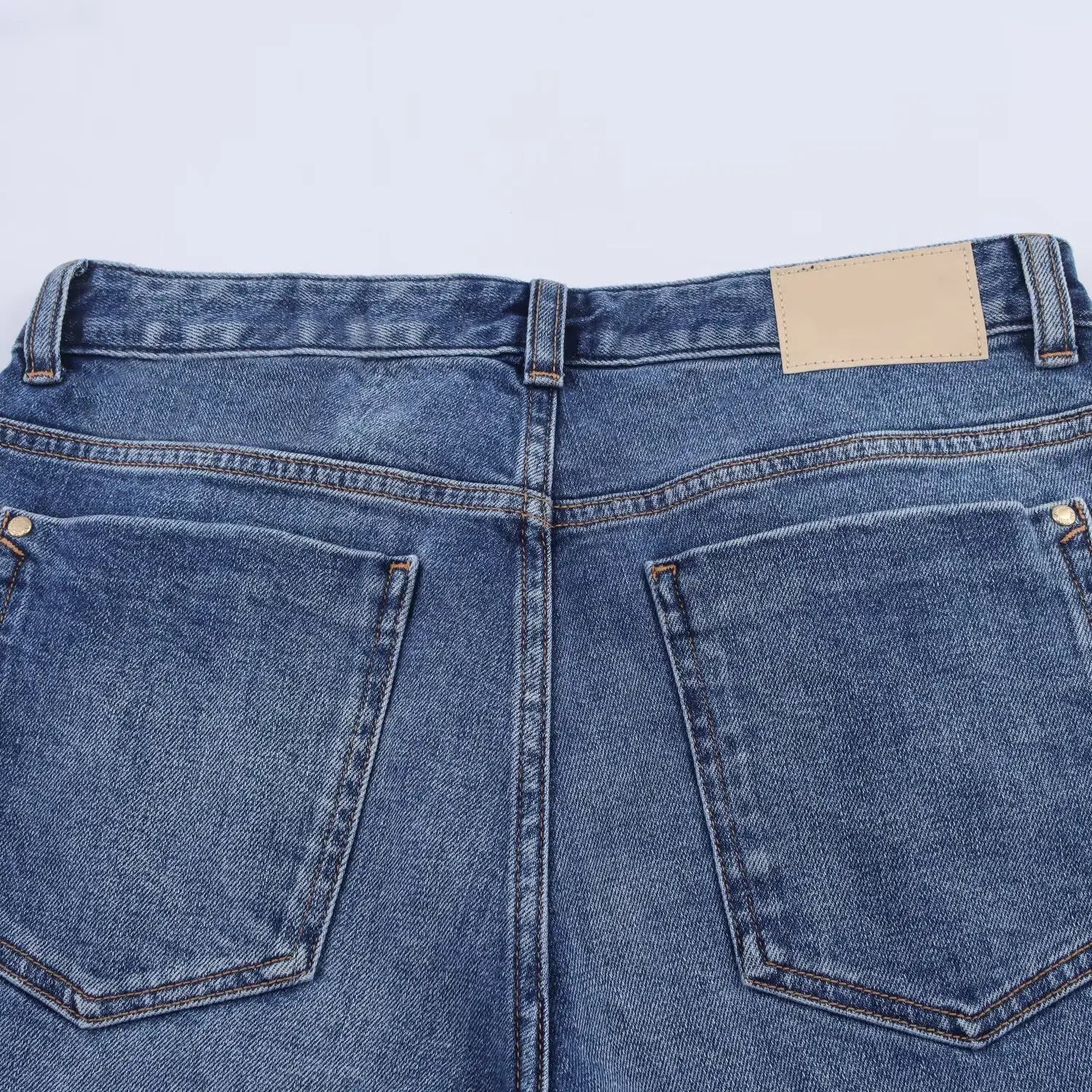 HH Women Denim Pant Sets Long Sleeves Belt Turn-Down Collar Coats+Loose Zipper Pockets High Waist Hemming Autumn Trousers