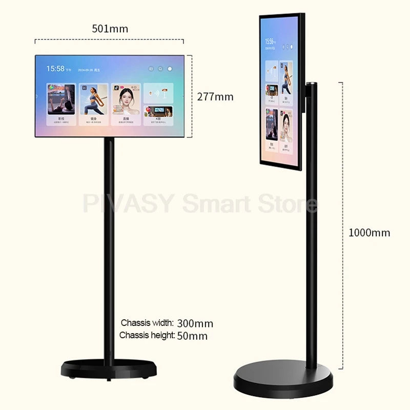 Popular 21.5 Inch Portable Smart Tv Smart Display Touch Screen Android 12 Indoor Conference Mobile Monitor for Gym Gaming Live