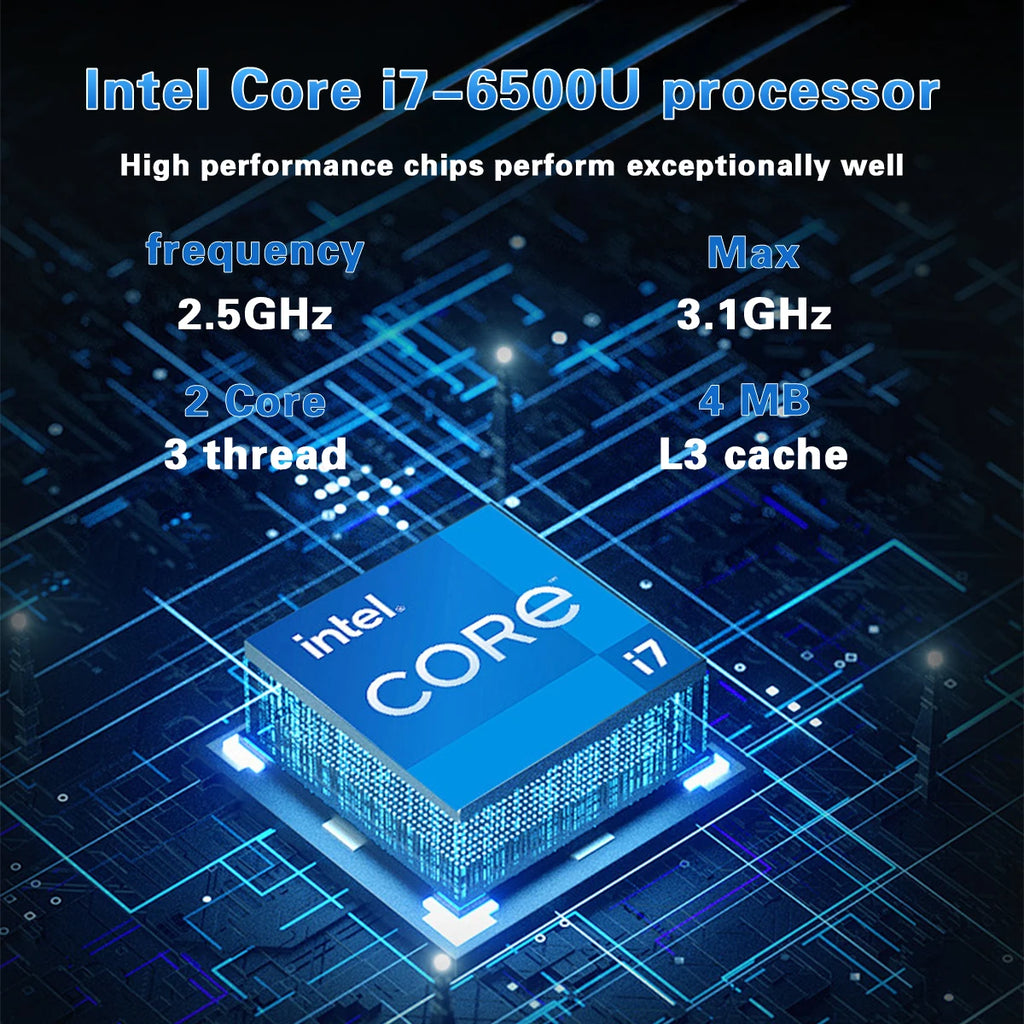 ACEKAMAS 15.6" Computer Laptop Intel Core i7 6500U Windows 11 Pro Gamer Laptops Office Study 16GB DDR4 1TB SSD 1080P Notebook PC