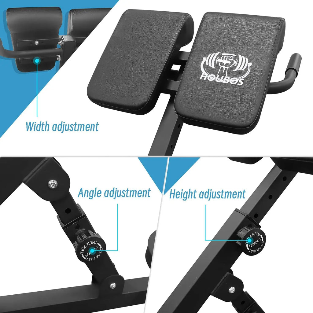 Hyper Back Extension Roman Chair Back Extension Bench Machine for Glute Hamstring and Lower Back Multi-Functional Bench for Full