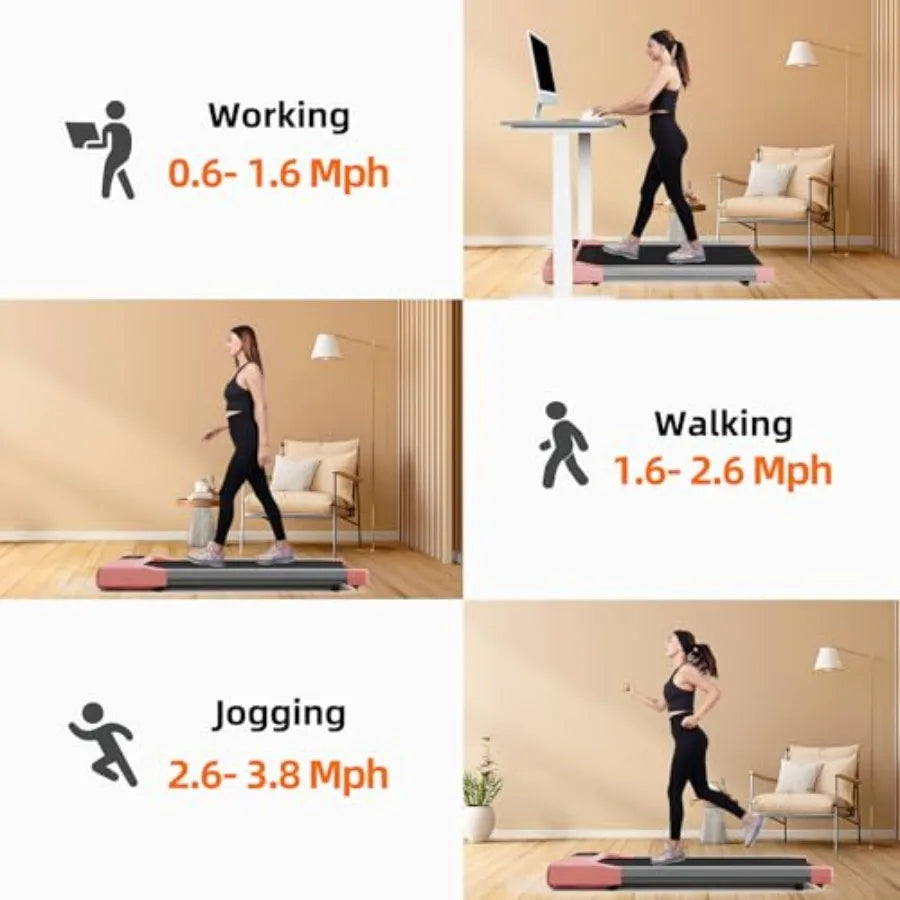 Walking Pad Under Desk Treadmill 3 in 1 Portable Treadmill with Remote Control LED Display 2.5 HP Quiet Walking Jogging Machine