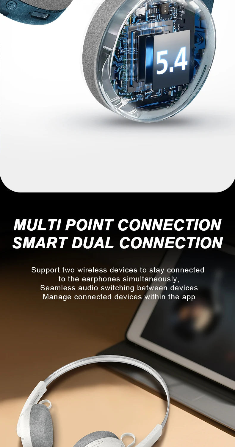PHILIPS TAH 2000 over-ear wireless Bluetooth headphones feature a retro design  smart noise-cancelling headphones for calls