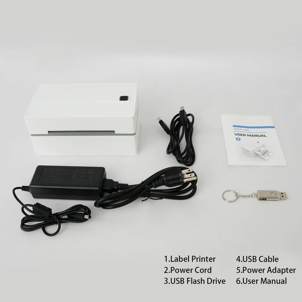 Thermal Label Printer Portable No Ink Required 300DPI 4x6 for Small Business WiFi Bluetooth USB High Speed Express Airway Bill