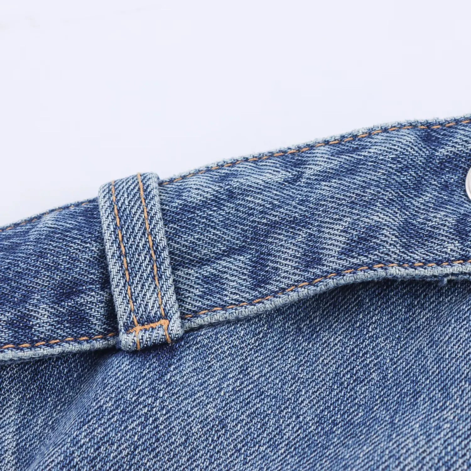 HH Women Denim Pant Sets Long Sleeves Belt Turn-Down Collar Coats+Loose Zipper Pockets High Waist Hemming Autumn Trousers