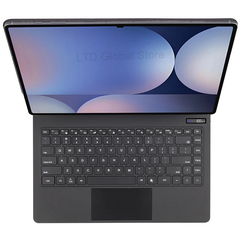 Bluetooth Magic Keyboard Case For Galaxy Tab S10 S9 S8 Ultra 14.6 Tablet Case Russian Arabic Spanish Portuguese French Keyboard