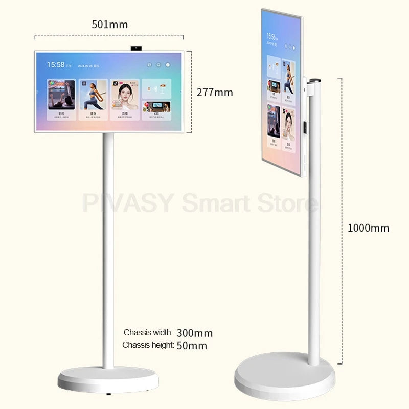 Popular 21.5 Inch Portable Smart Tv Smart Display Touch Screen Android 12 Indoor Conference Mobile Monitor for Gym Gaming Live