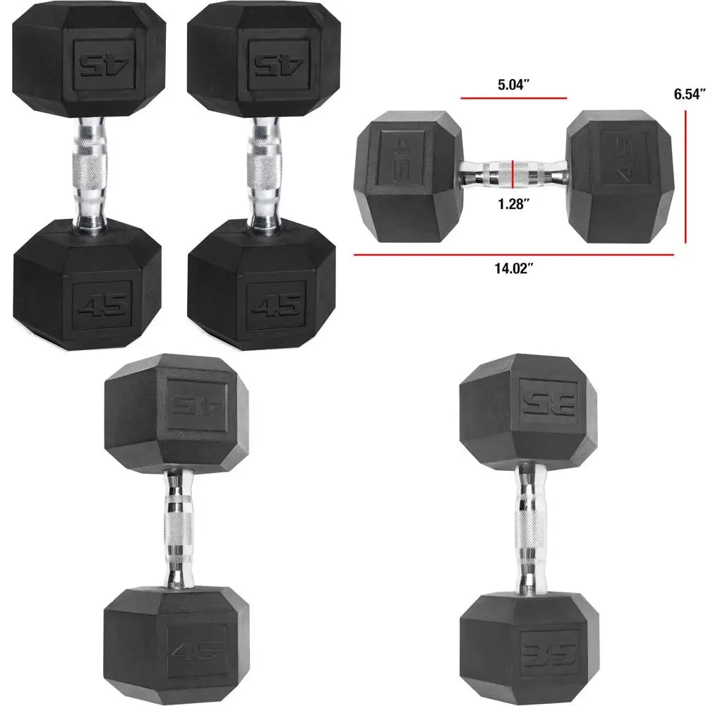 Hexagonal Coated CAP Dumbbell