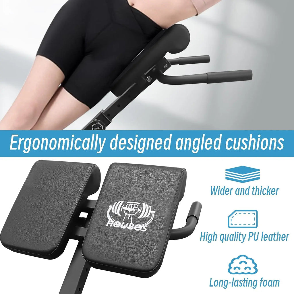 Hyper Back Extension Roman Chair Back Extension Bench Machine for Glute Hamstring and Lower Back Multi-Functional Bench for Full
