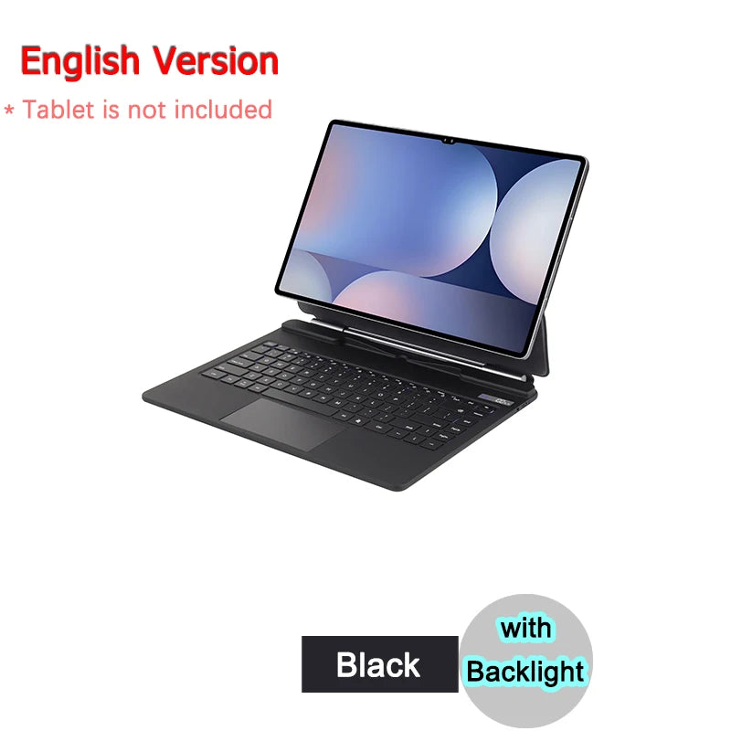 Bluetooth Magic Keyboard Case For Galaxy Tab S10 S9 S8 Ultra 14.6 Tablet Case Russian Arabic Spanish Portuguese French Keyboard