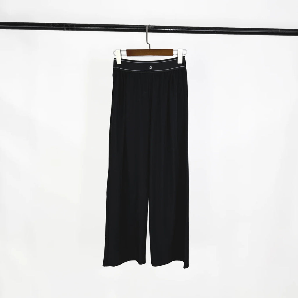Summer Thin Qui Dry Breathable Loose Casual Pants Women's Slimming High Waist Elastic Waist Polyester Fiber Casual Trousers