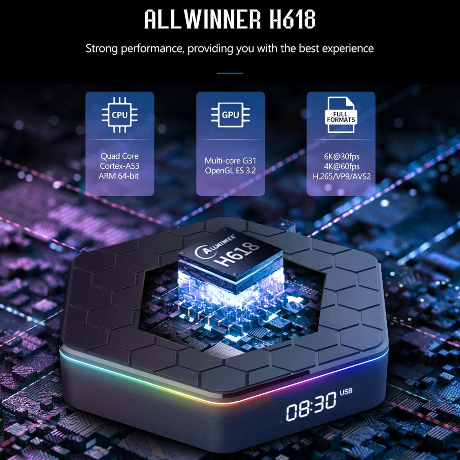T95Z Plus Android 12.0 Smart TV Box Allwinner H618 Quad-core 4K Media Player 6K Decording H.265 VP9 Dual Band WiFi6 BT5.0 Digita