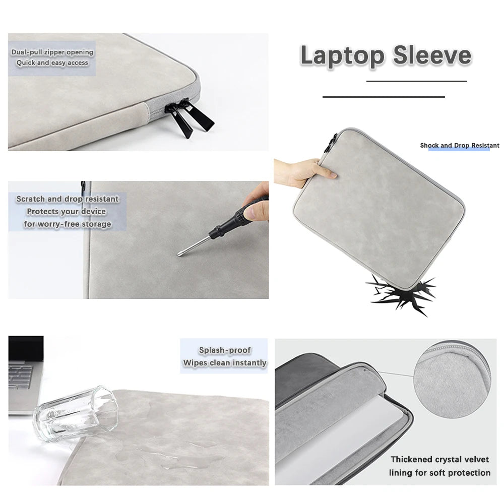 Tablet Sleeve Bags for 10.8-12.9 inch Handbag Case for iPad Samsung Xiaomi Lenovo Cover Shockproof Pouch Multi Pockets Anti-Dust