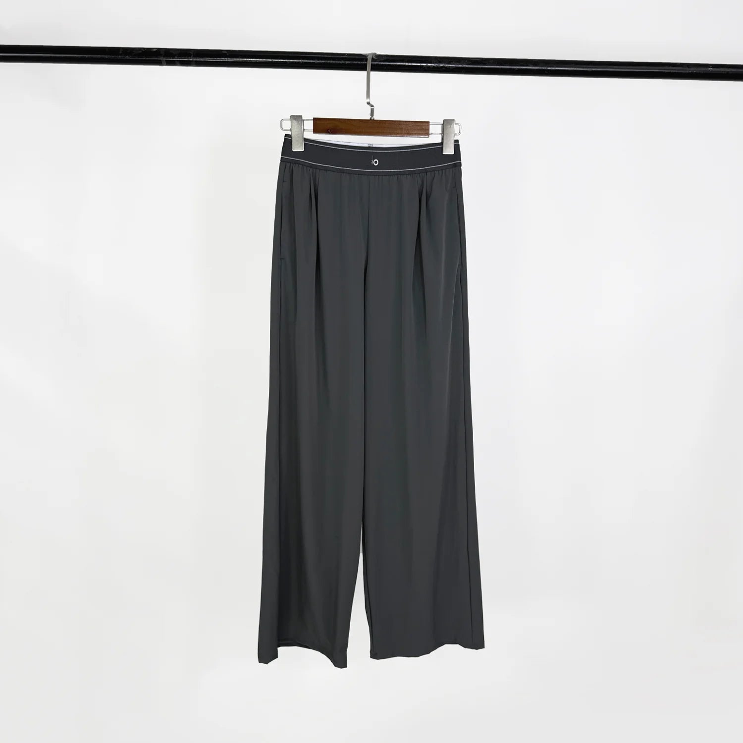 Summer Thin Qui Dry Breathable Loose Casual Pants Women's Slimming High Waist Elastic Waist Polyester Fiber Casual Trousers