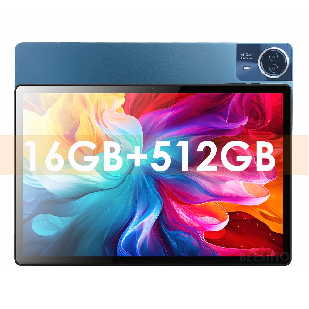 2025 Original New 14.1 Inch Big Screen 1920x1200 16GB +512GB ROM Tablets Android 14 Octa Core 4G LTE  Type-C GPS 12000mAH