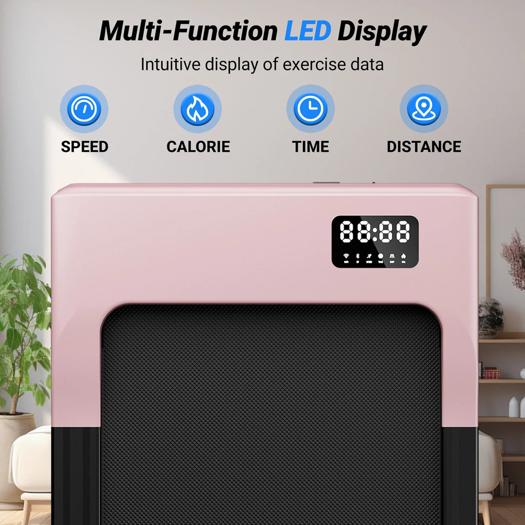 Walking Pad Under Desk Treadmill 2 in 1 Portable Treadmill with Remote Control LED Display 2.5HP Walkingpad for Home&Office
