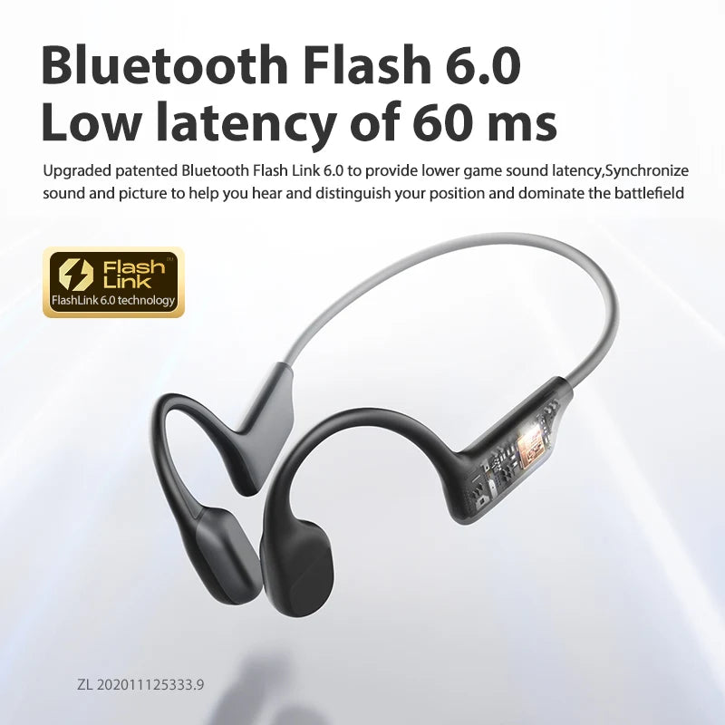 Sanag B22s Bone Conduction Earphone 16Hours Playtime IPX5 Waterproof Bluetooth5.3 Dynamic Spatial Sound Field Headphones
