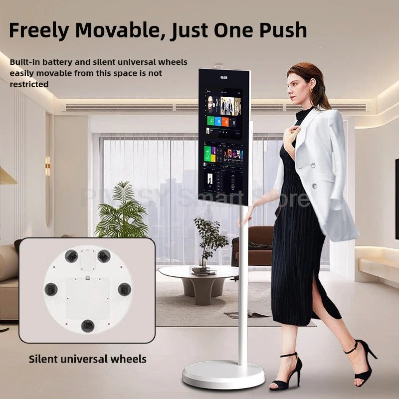 Popular 21.5 Inch Portable Smart Tv Smart Display Touch Screen Android 12 Indoor Conference Mobile Monitor for Gym Gaming Live