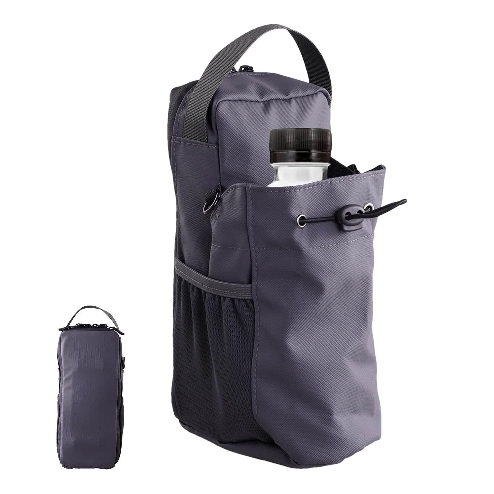 Magnetic Gym Sling Bag Water Bottle & Phone Holder Waterproof Crossbody Bag for Outdoor Sports Travel Fitness Accessories