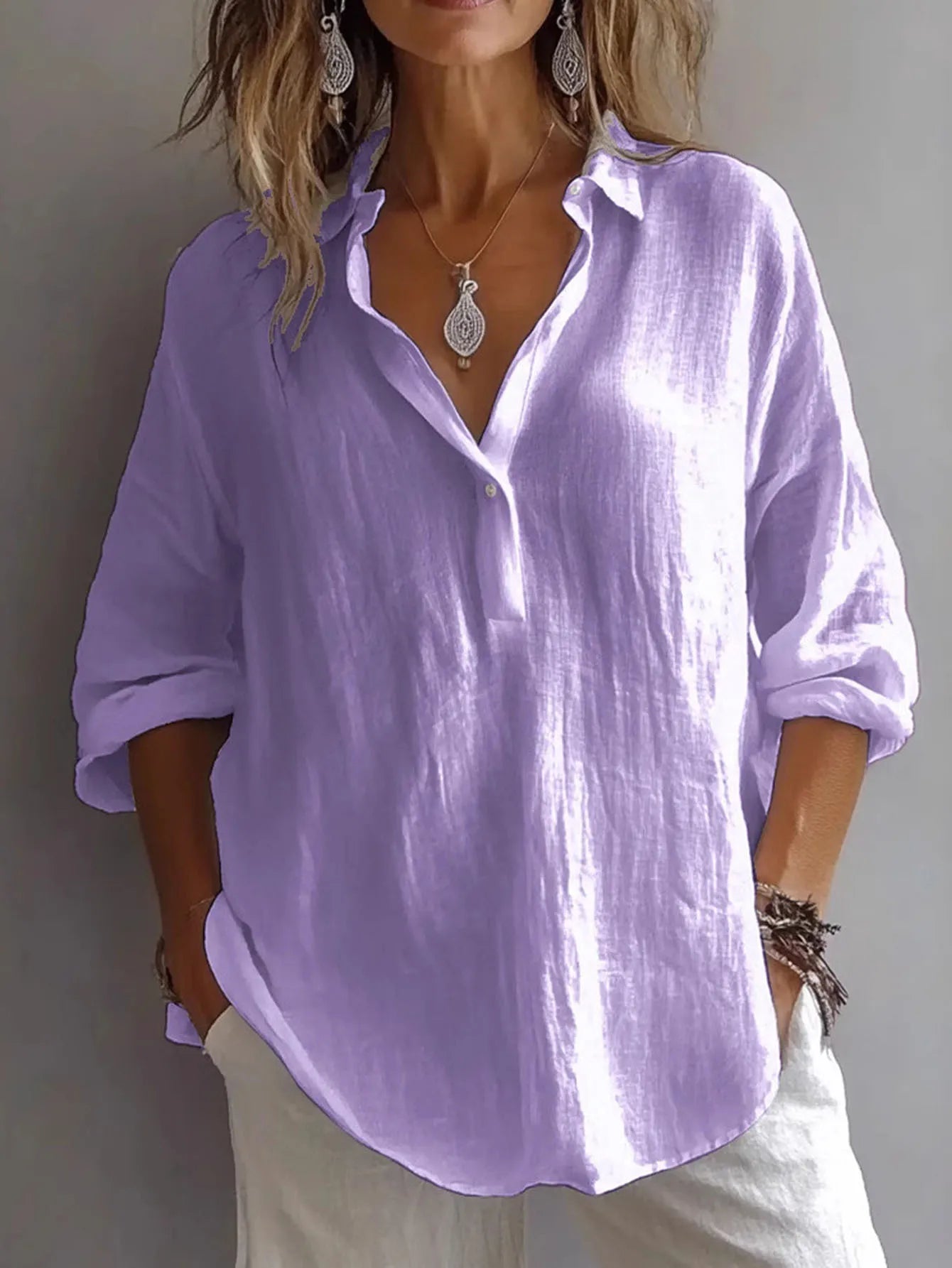 Women's Lightweight Button Shirts Fashion Casual Short Sleeve Tops Shirts Made of Lightweight, Breathable Fabric